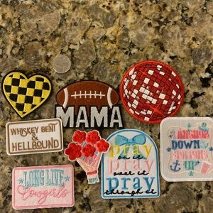 Iron On Embroidered Patches Set